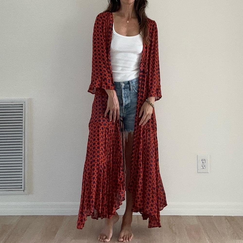 Free People Red and Blue Jacket Dress - Picture 6 of 7